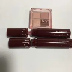 ロムアンド　リップグロス17とアイシャドウミニPK01