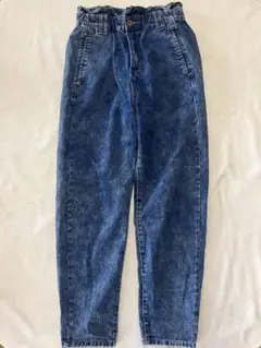 ハイウエスト ストレートレッグ デニム