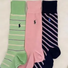 POLO ポロラルフローレンのメンズ用ソックス、3足セット26~29cm、新品
