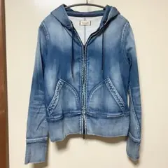 YANUK ⭐︎フード付きデニムジャケット　ヤヌーク　ビンテージ加工　パーカー