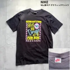【NIKE】90s 銀タグ USA製 マラソンイベント 両面グラフィックT M