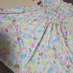❤新品❤メゾピアノ　アイスクリーム柄 半袖ワンピース 140