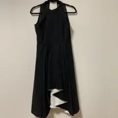 ノースリーブアシンメトリックワンピース 黒