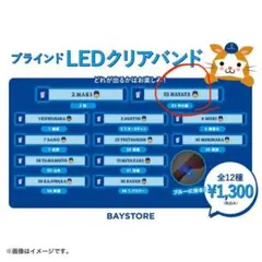 横浜DeNAベイスターズ　ブラインド　LEDクリアバンド　中川颯