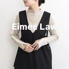 0【美品】エイミーロウ　配色ラインランダムリブニット