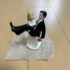 新郎新婦 ケーキトッパー 陶器製