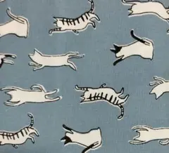 猫 ブルーグレー コットンオックス 50cm