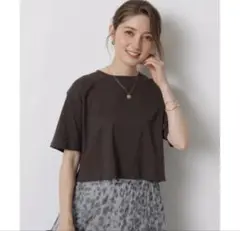 Apuweiser-riche シンプルクロップドTシャツ