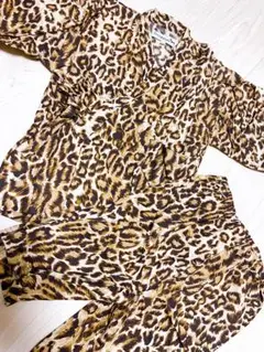 新品同様♡ヒョウ柄レオパード 柄110㎝甚平