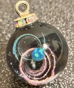 20mm 宇宙玉　レジン　「碧桃星」