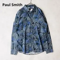 美品✨ポールスミス　Paul Smith 柄シャツ　ボタニカル　コットン