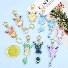 ポケモン ブイズ　しっぽ　全種類　アクリルキーホルダー　コンプリートセット