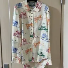 ディズニー ミッキー GUCCI コラボ 100%シルク シャツ