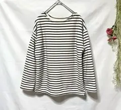 美品✨【ヴィンテージ】長袖トレーナー ボーダー 裏ボア (M)