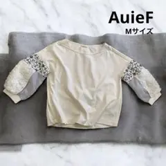 AuieF アウィーエフ　七分袖カットソー　アイボリー白♡シャツ　ロンティー