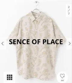 美品！SENCE OF PLACE ペイズリー柄 半袖 シャツ オーバーサイズ