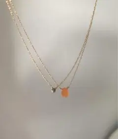 まなこ　KAORU ダイヤモンドネックレスk10&インカローズチャーム ミモザ ダイヤモンドネックレス S | KAORU (Women)/カオル