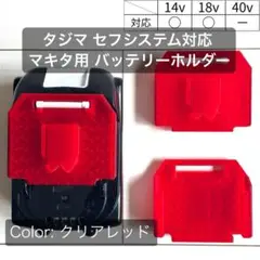 【タジマ セフ対応】マキタ18V対応バッテリーホルダー 端子カバー付（３個）CR
