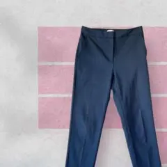 PLST プラステ【S】テーパードパンツ バックウエストゴム ネイビー
