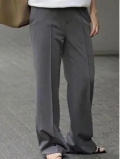 Uby spickandspan ピンタックパンツ　グレー　36サイズ