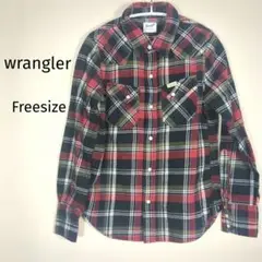 wrangler コラボ チェックネルシャツ Free