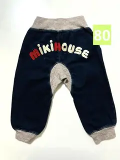 mikiHouseミキハウス デニムパンツ ロゴ 80