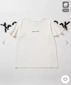 新品未使用❤︎エバクロ　女の子　Tシャツ　110 リボン　トップス