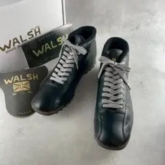 美品　Walsh　ウォルシュ　ウォーキングブーツ　スニーカー　オールレザー　黒