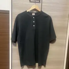 ヘインズ ブラック ヘンリーネック Tシャツ