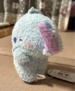 水色の象のぬいぐるみ