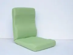 ライトグリーン 背もたれ付き座椅子