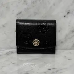 CLATHAS クレイサス 二つ折り財布 ブラック コンパクト レザー