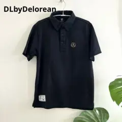 【DLbyDelorean】ヴィンテージ 黒 半袖 ポロシャツ M ブラック