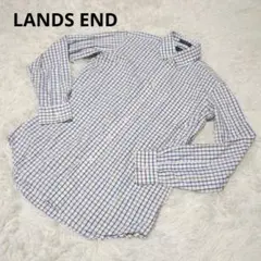 『LANDS END』ランズエンド(38-84)長袖 シャツ チェック柄