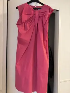 ランバンオンブルー　LANVIN en Bleu ビッグリボンワンピース　ピンク