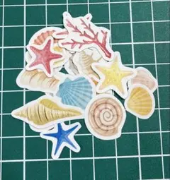 フレークシール　ステッカー　貝殻