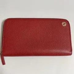 グッチ 長財布 GG レザー 赤 レッド