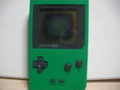 ジャンク　ゲームボーイポケット　グリーン　※画面にヒビあり