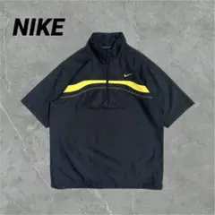 【グッドデザイン】NIKE ポロシャツ　ナイロン　ハーフジップ　テック　M 美品