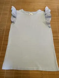 美品　jacadi ジャガディ 水色 フリル Tシャツ 12A 152