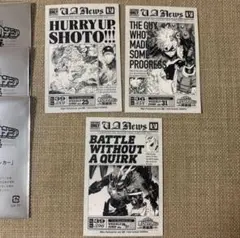 ヒロアカ　原画展　来場者特典　タブロイド風ステッカー