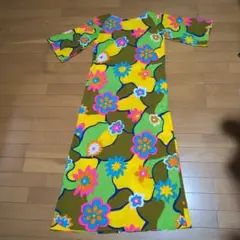 70sHAWAII花柄ワンピース