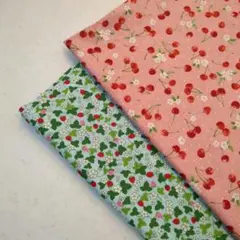 さくらんぼといちごのプリント生地セット