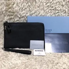 ほぼ未使用品ILAIAD イリアド 本革 レザー オーガナイザー 長財布 ブルー ほぼ未使用品ILAIAD イリアド 本革 オーガナイザー 長財布