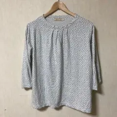 クロコダイル　七分袖カットソー　小花柄　サイズL L