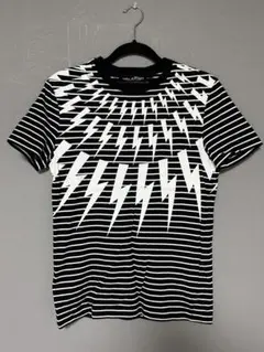 NEIL BARRETT ストライプ 稲妻Tシャツ