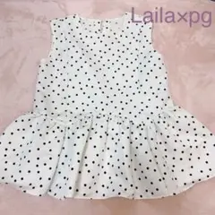 lialapg スカラップ切り替えノースリーブブラウス