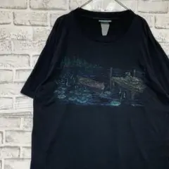 USA製90sヴィンテージTシャツ！シングルステッチ　ブラック半袖古着XL714