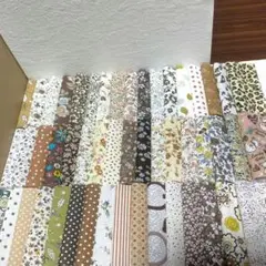 はぎれ 茶系 10×10 50枚まとめ売り