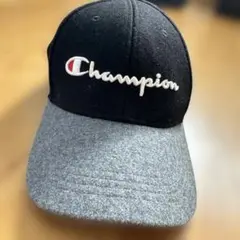 Champion フラットバイザーキャップ 黒/グレー 57〜59cm